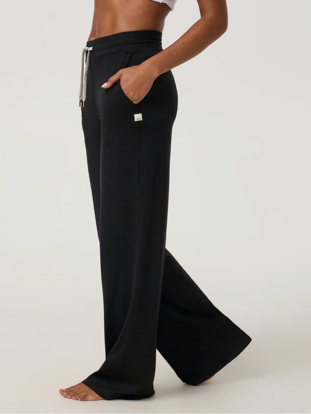NWT Halo Essential Wideleg Pant Black Heather